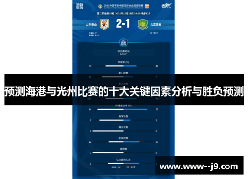 预测海港与光州比赛的十大关键因素分析与胜负预测